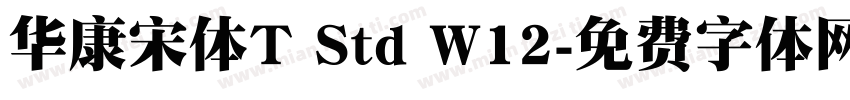 华康宋体T Std W12字体转换